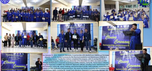 TESDA RTC Mariveles, AboitizPower, and Barangay Alasasin Celebrate Successful Completion of EIM Training Program